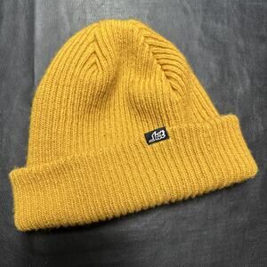 Lost Fisherman Beanie Knit Youth SIZE Authentic Surf Mustard Yellow Snowboard